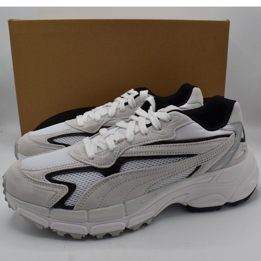 Puma Golf Teveris G Sneakers Mens 10 White Silver NEW Retro Chunky Golf Shoes